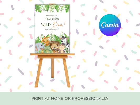 Children's Party Welcome Sign | Wild One Theme