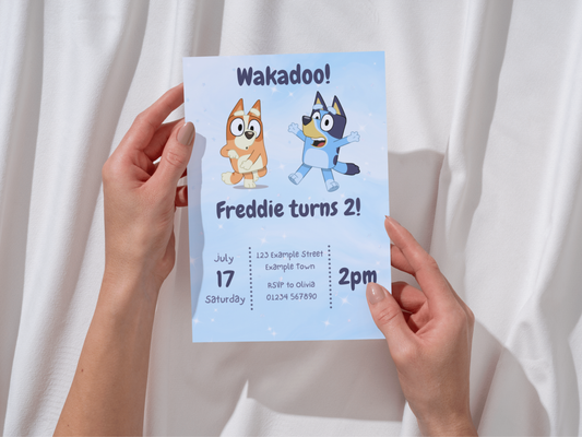 Children's Party Invitation | Bluey Theme